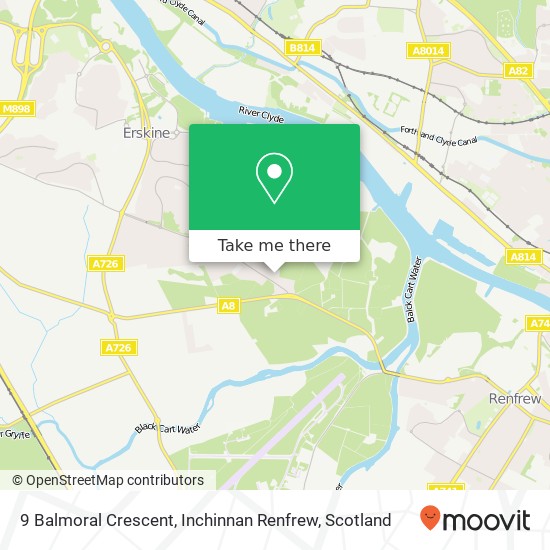 9 Balmoral Crescent, Inchinnan Renfrew map