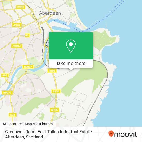 Greenwell Road, East Tullos Industrial Estate Aberdeen map