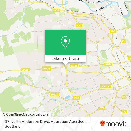 37 North Anderson Drive, Aberdeen Aberdeen map