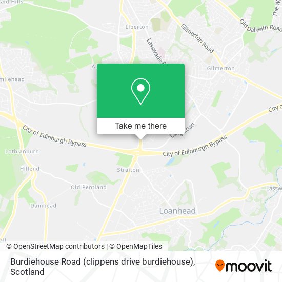 Burdiehouse Road (clippens drive burdiehouse) map