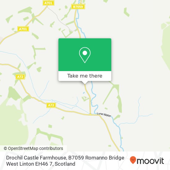 Drochil Castle Farmhouse, B7059 Romanno Bridge West Linton EH46 7 map