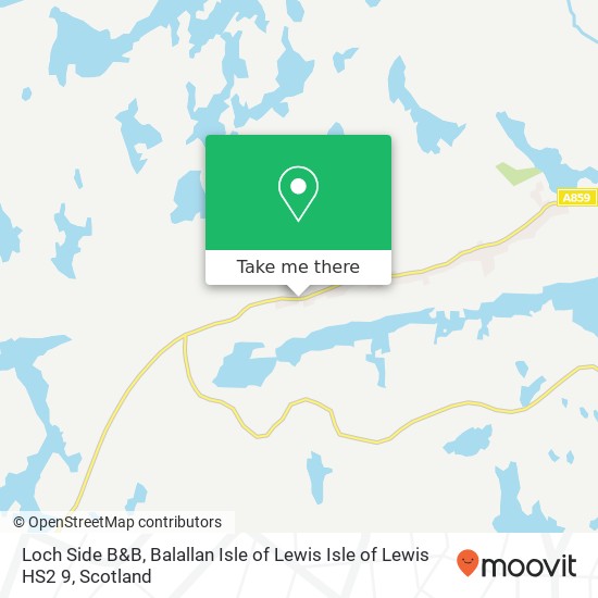 Loch Side B&B, Balallan Isle of Lewis Isle of Lewis HS2 9 map