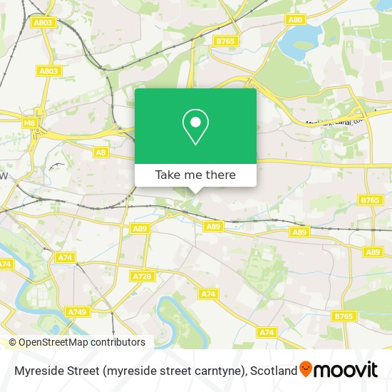 Myreside Street (myreside street carntyne) map