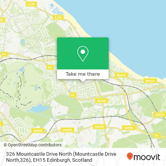 326 Mountcastle Drive North (Mountcastle Drive North,326), EH15 Edinburgh map