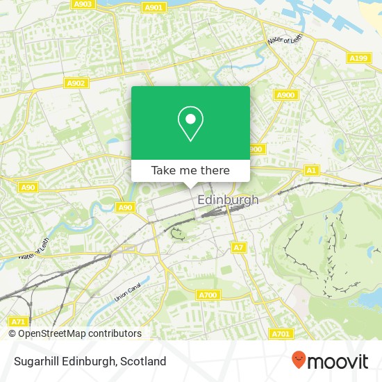 Sugarhill Edinburgh map