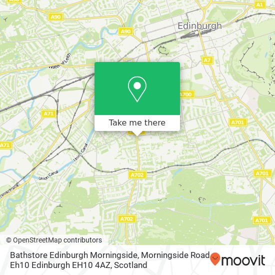 Bathstore Edinburgh Morningside, Morningside Road Eh10 Edinburgh EH10 4AZ map