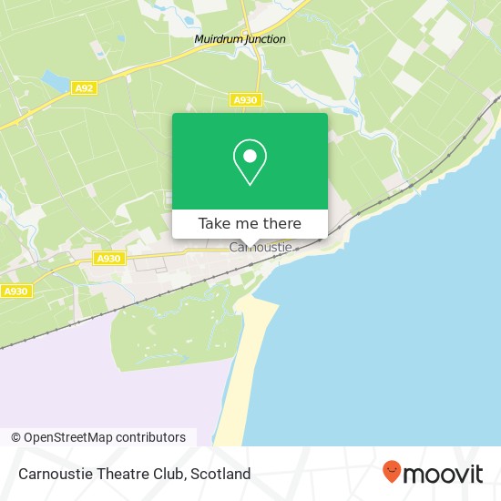 Carnoustie Theatre Club map