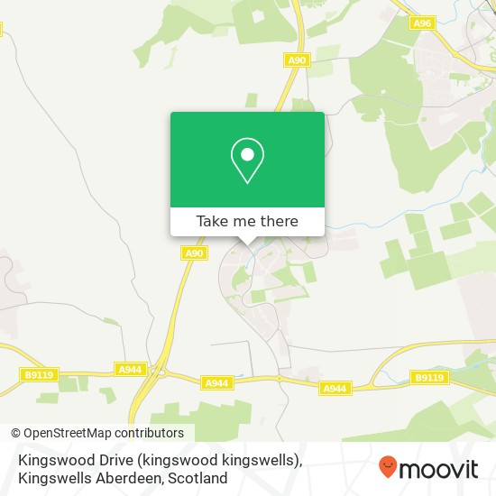 Kingswood Drive (kingswood kingswells), Kingswells Aberdeen map