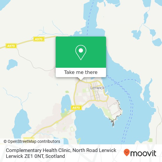 Complementary Health Clinic, North Road Lerwick Lerwick ZE1 0NT map