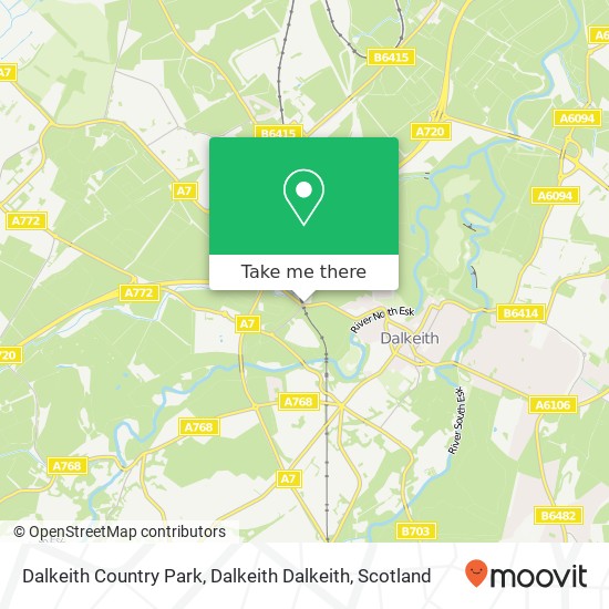 Dalkeith Country Park, Dalkeith Dalkeith map