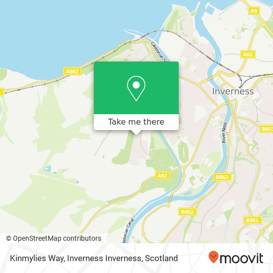 Kinmylies Way, Inverness Inverness map