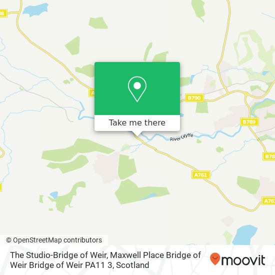 The Studio-Bridge of Weir, Maxwell Place Bridge of Weir Bridge of Weir PA11 3 map