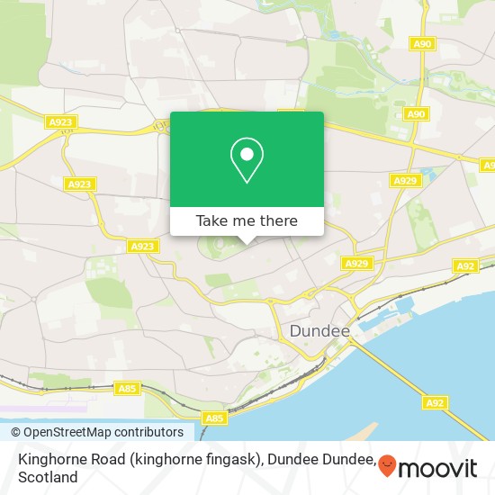 Kinghorne Road (kinghorne fingask), Dundee Dundee map