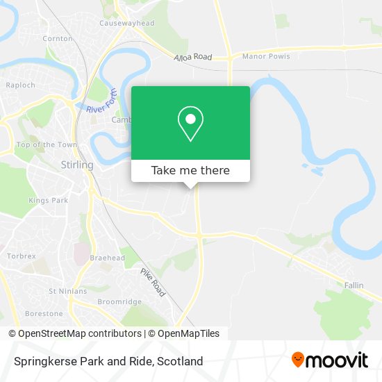 Springkerse Park and Ride map