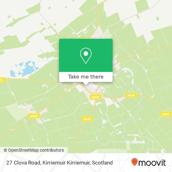 27 Clova Road, Kirriemuir Kirriemuir map