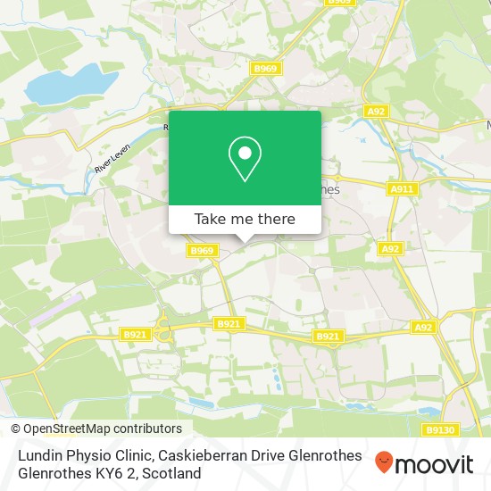 Lundin Physio Clinic, Caskieberran Drive Glenrothes Glenrothes KY6 2 map