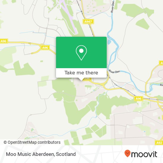 Moo Music Aberdeen map