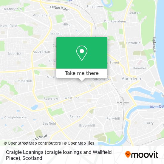 Craigie Loanings (craigie loanings and Wallfield Place) map