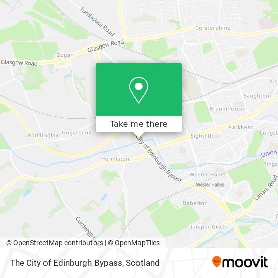 The City of Edinburgh Bypass map
