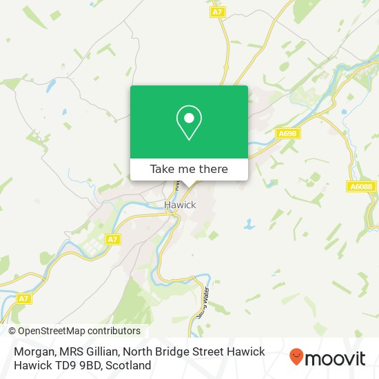 Morgan, MRS Gillian, North Bridge Street Hawick Hawick TD9 9BD map