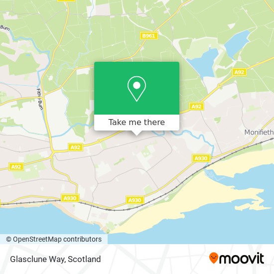 Glasclune Way map