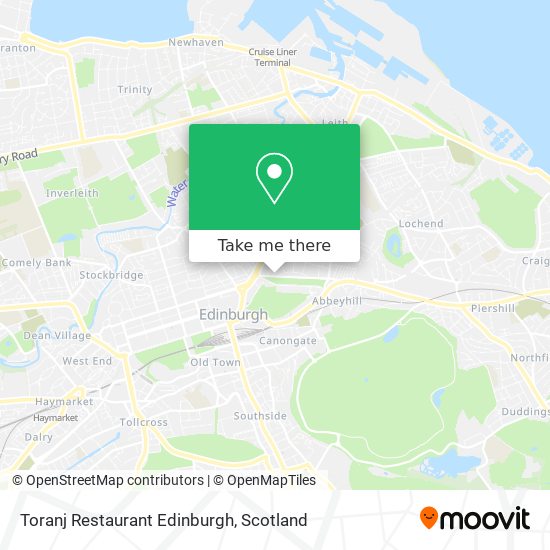 Toranj Restaurant Edinburgh map