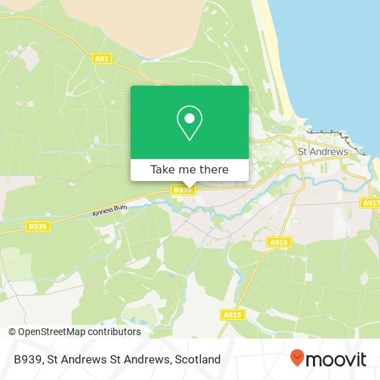 B939, St Andrews St Andrews map
