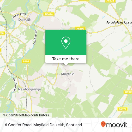 6 Conifer Road, Mayfield Dalkeith map