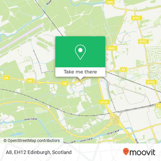 A8, EH12 Edinburgh map