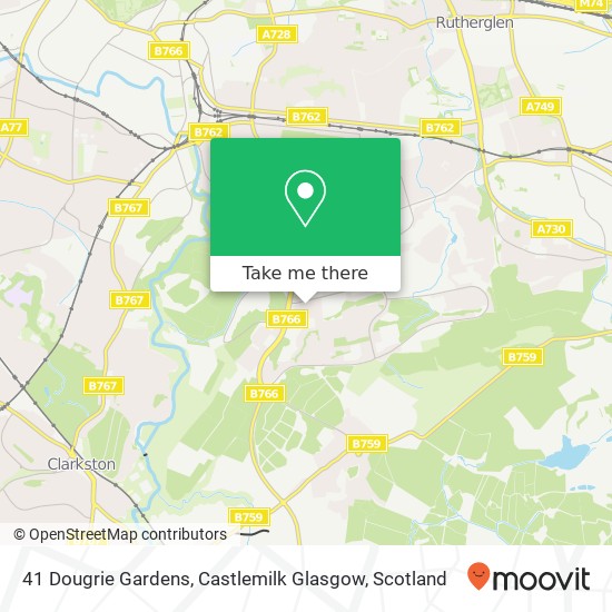 41 Dougrie Gardens, Castlemilk Glasgow map