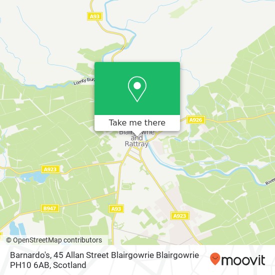 Barnardo's, 45 Allan Street Blairgowrie Blairgowrie PH10 6AB map