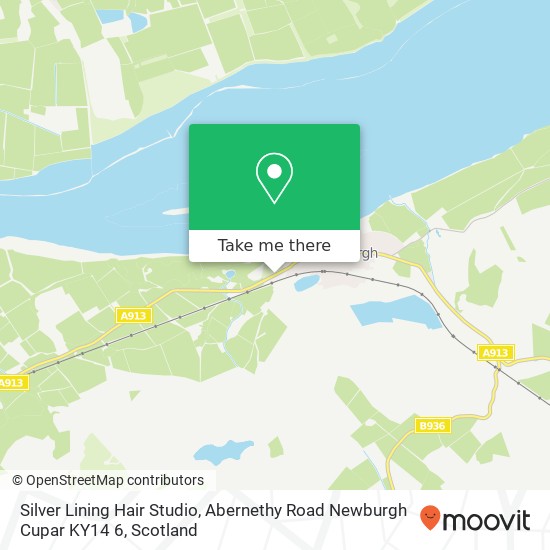 Silver Lining Hair Studio, Abernethy Road Newburgh Cupar KY14 6 map