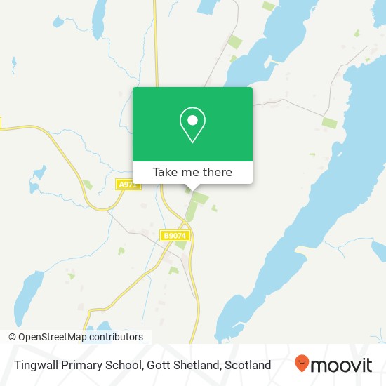 Tingwall Primary School, Gott Shetland map