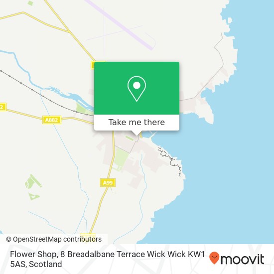 Flower Shop, 8 Breadalbane Terrace Wick Wick KW1 5AS map