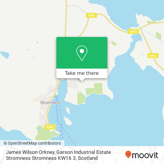 James Wilson Orkney, Garson Industrial Estate Stromness Stromness KW16 3 map
