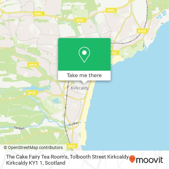 The Cake Fairy Tea Room's, Tolbooth Street Kirkcaldy Kirkcaldy KY1 1 map
