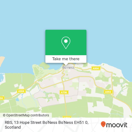 RBS, 13 Hope Street Bo'Ness Bo'Ness EH51 0 map