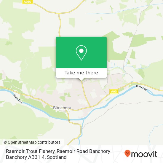 Raemoir Trout Fishery, Raemoir Road Banchory Banchory AB31 4 map