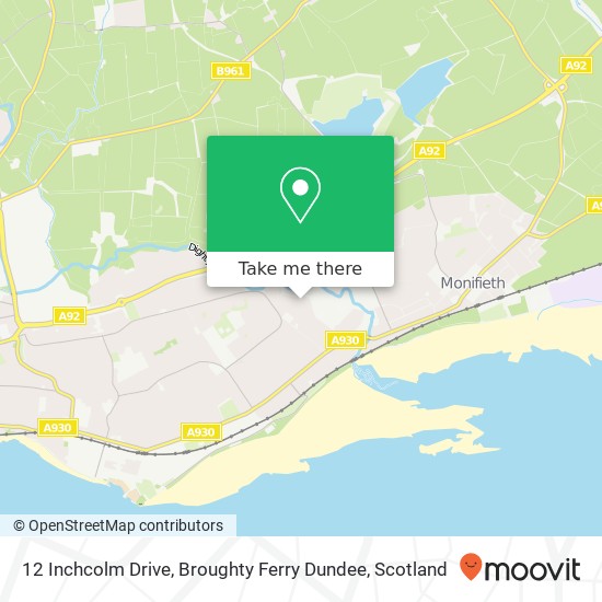 12 Inchcolm Drive, Broughty Ferry Dundee map