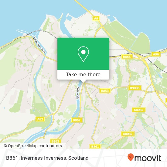 B861, Inverness Inverness map