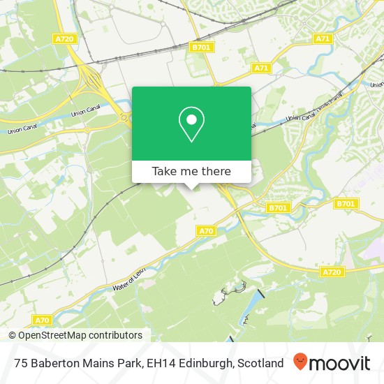 75 Baberton Mains Park, EH14 Edinburgh map