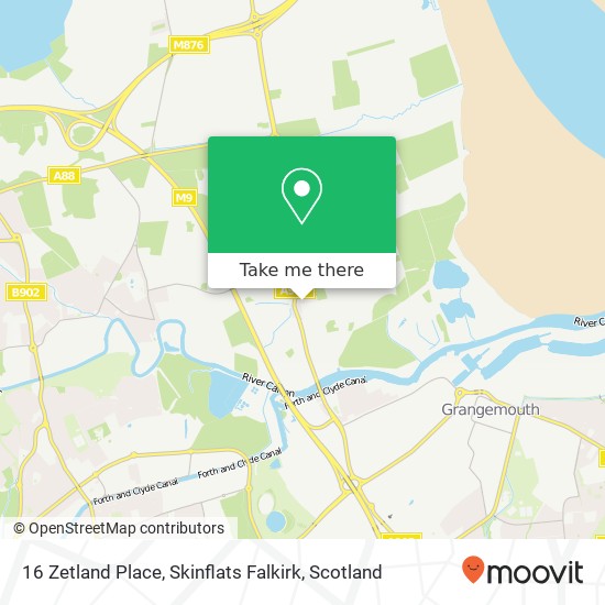 16 Zetland Place, Skinflats Falkirk map