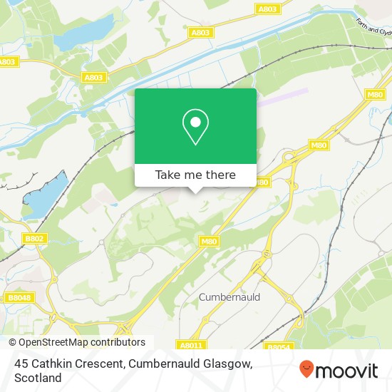 45 Cathkin Crescent, Cumbernauld Glasgow map