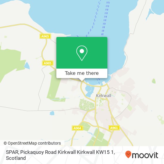 SPAR, Pickaquoy Road Kirkwall Kirkwall KW15 1 map