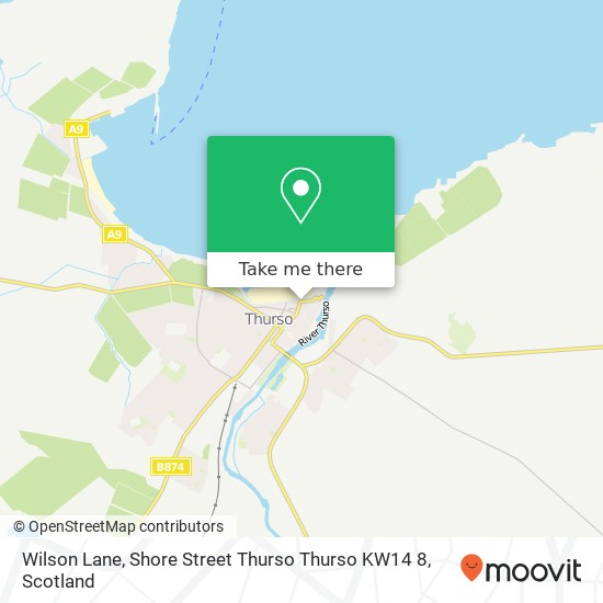 Wilson Lane, Shore Street Thurso Thurso KW14 8 map