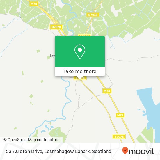 53 Auldton Drive, Lesmahagow Lanark map