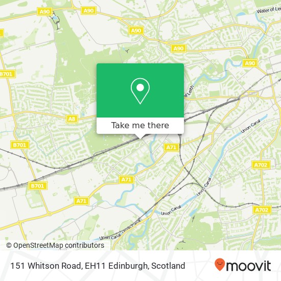 151 Whitson Road, EH11 Edinburgh map