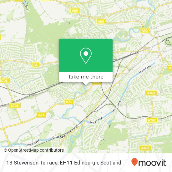 13 Stevenson Terrace, EH11 Edinburgh map