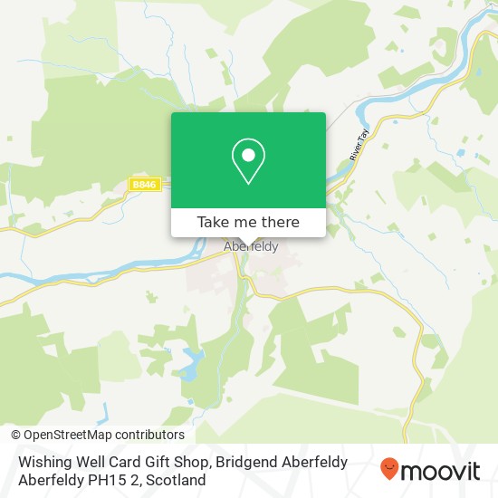 Wishing Well Card Gift Shop, Bridgend Aberfeldy Aberfeldy PH15 2 map