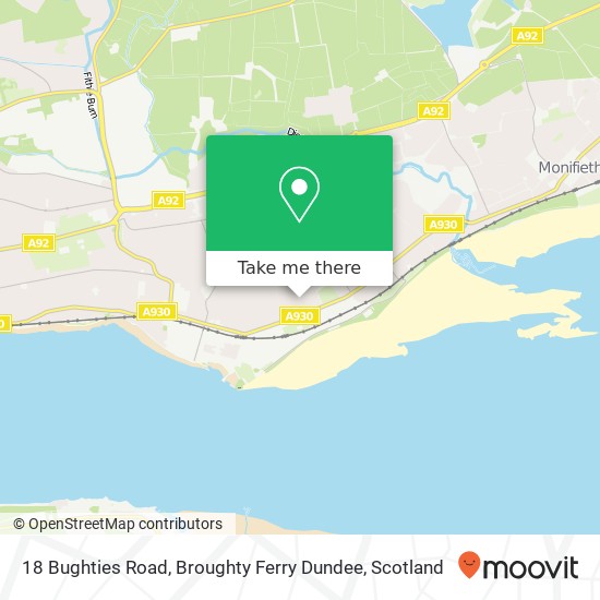 18 Bughties Road, Broughty Ferry Dundee map